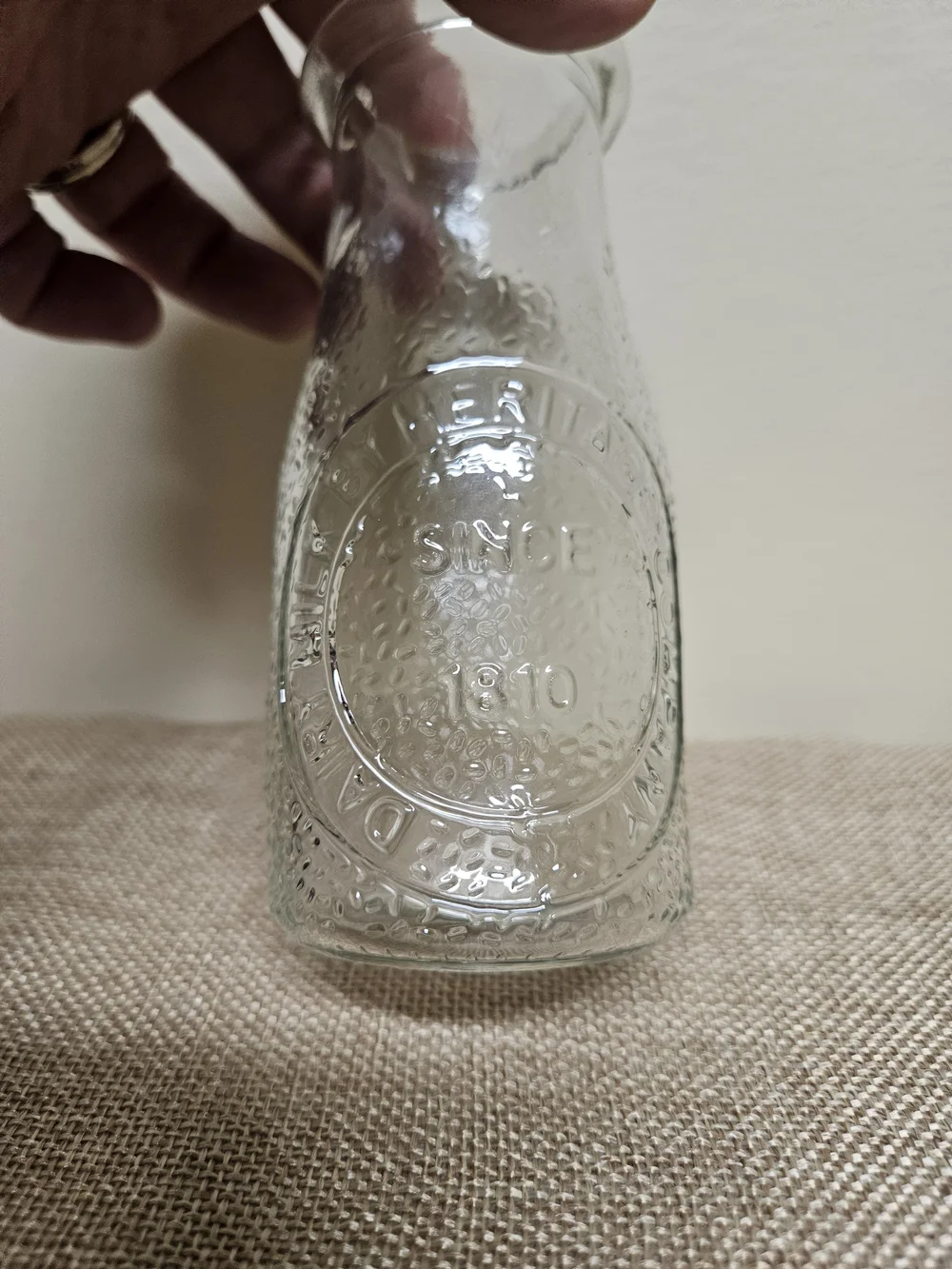 Heritage Company Clear Glass Milk Bottle